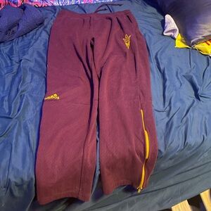 Burgundy climalite adidas sweatpants
